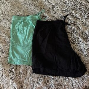 J crew Mint Green and Black shorts bundle Nwot!!!